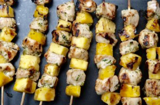 JJS OWN Cilantro Lime Chicken & Pineapple Skewers